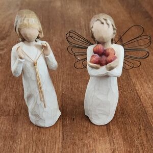Willow Tree Set Of Two Carved Figurines: Truly Golden &